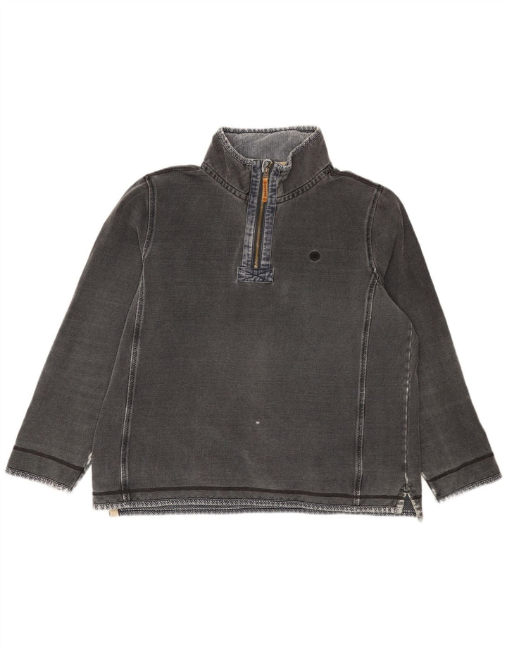 Sudadera con capucha y cuello con cremallera para hombre Fat Face Jersey XL Gris Algodón