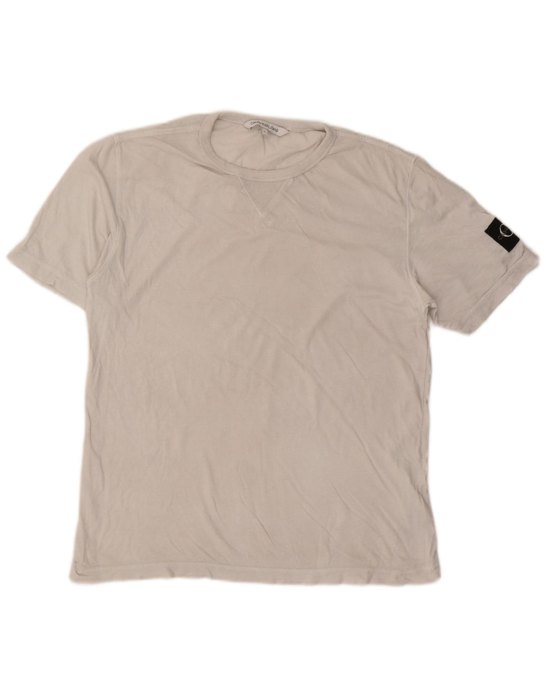 Calvin Klein Jeans - Camiseta para hombre, talla pequeña, algodón blanco