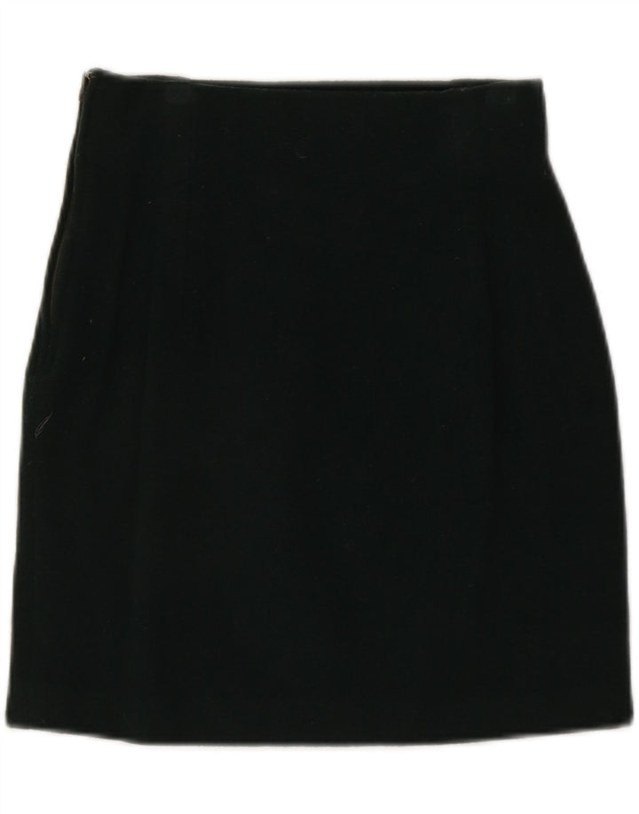 VINTAGE Womens Straight Skirt IT 42 Medium W26 Green Wool Vintage Vintage and Second-Hand Vintage from Messina Hembry 