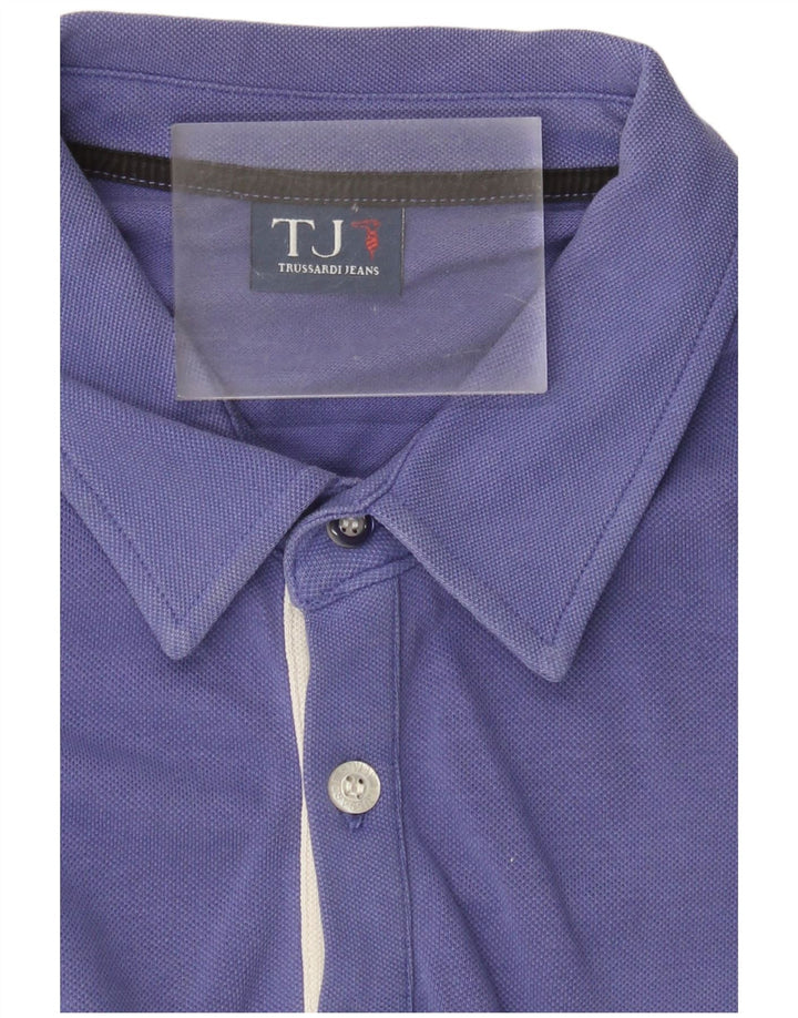 Polo Trussardi Jeans Hombre Morado Grande