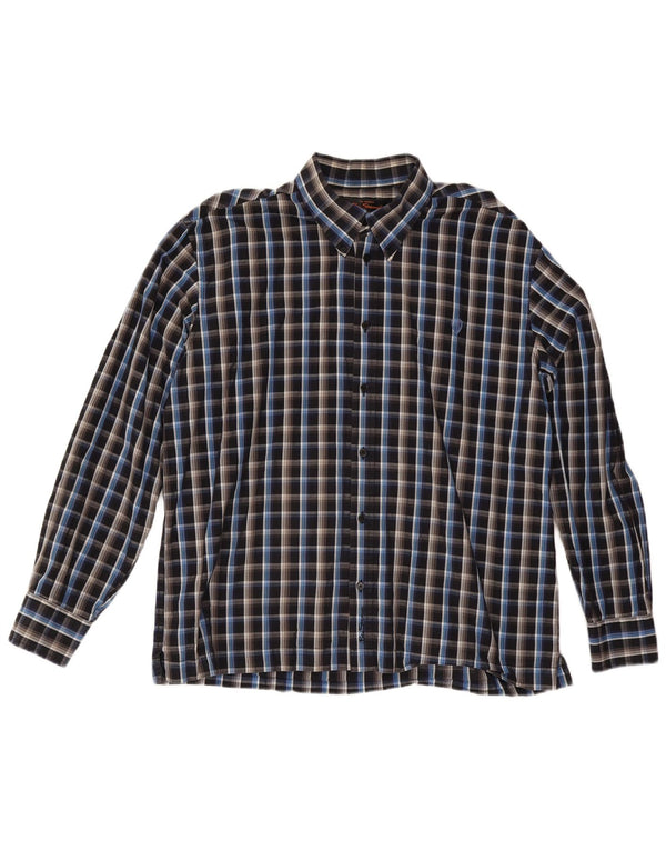 Ben Sherman Camisa para hombre 2XL Algodón a cuadros negros