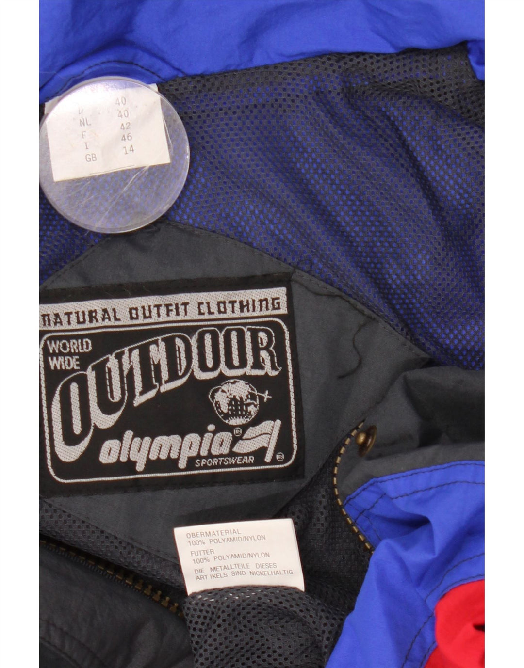 Olympia - Chaqueta bomber extragrande con capucha para mujer, talla 40, color azul grande