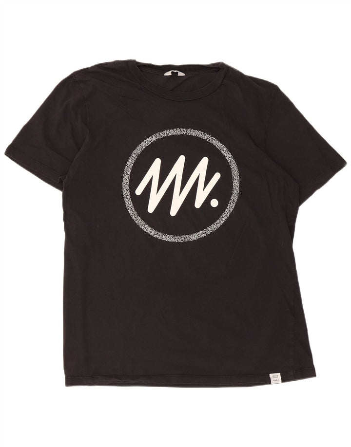Jack & Jones Hombre Camiseta Gráfica Top XL Negro