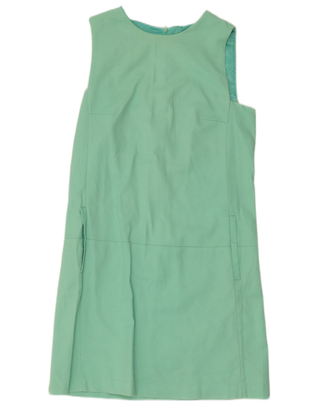 Zara Mujer Vestido Recto Sin Mangas UK 40 Small Verde