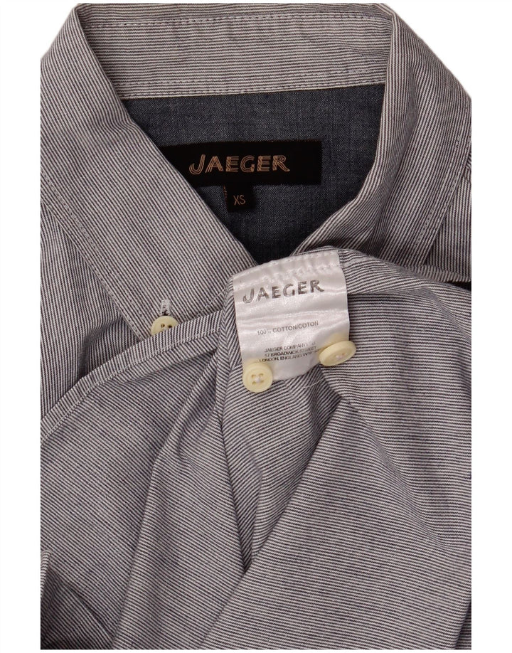Camisa JAEGER para hombre XS Algodón a rayas azul marino