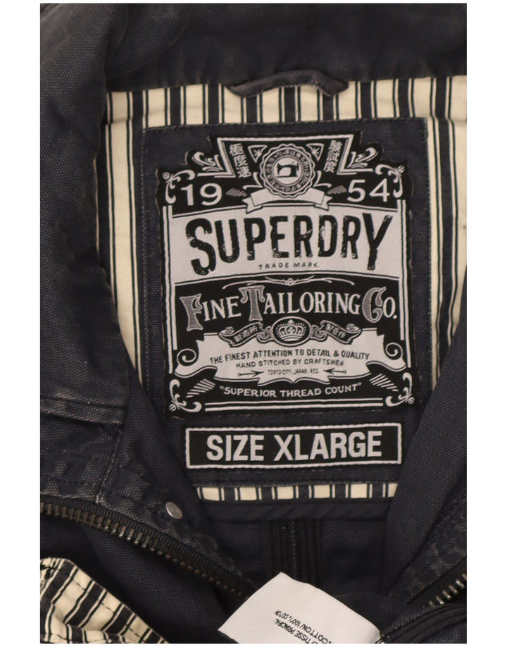 Superdry Chaqueta utilitaria para hombre UK 42 XL Algodón azul marino
