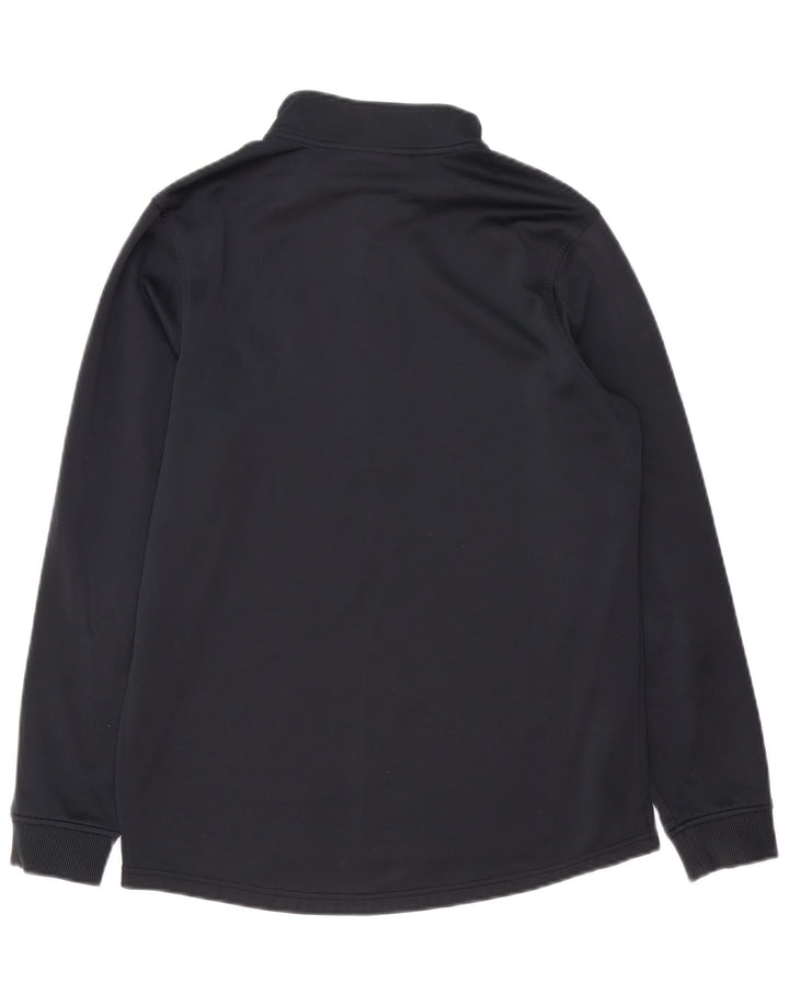 UNDER ARMOUR Sudadera con cuello y cremallera Cold Gear para hombre, talla pequeña, negro