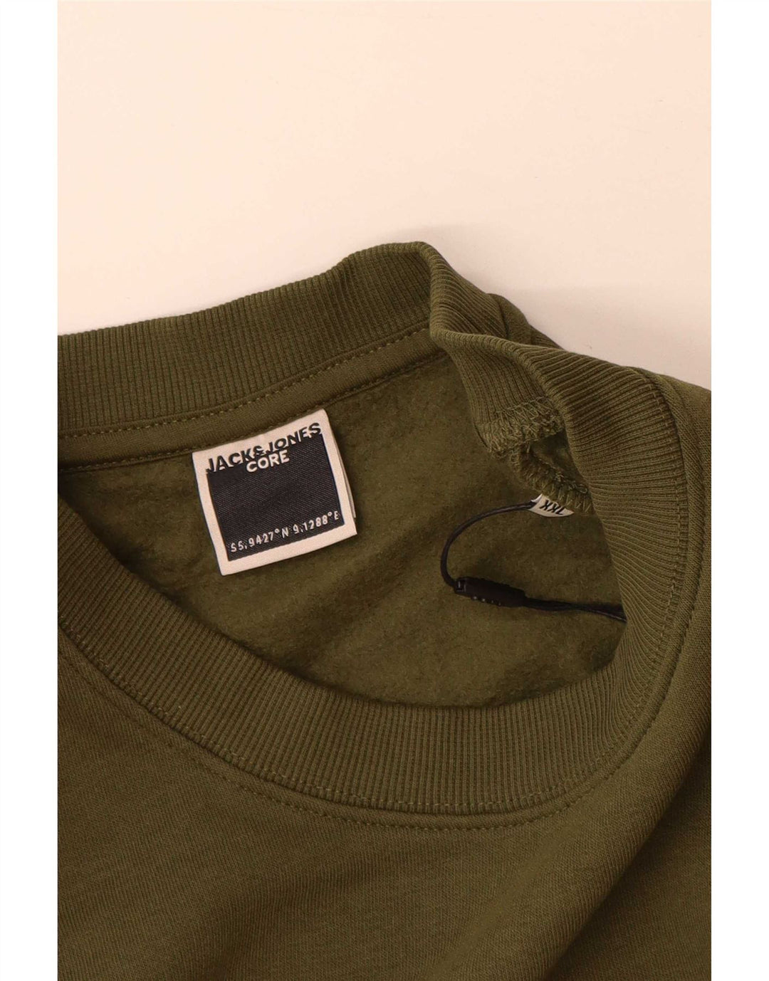 Jack & Jones Hombre Sudadera Gráfica Jumper 2XL Algodón Caqui