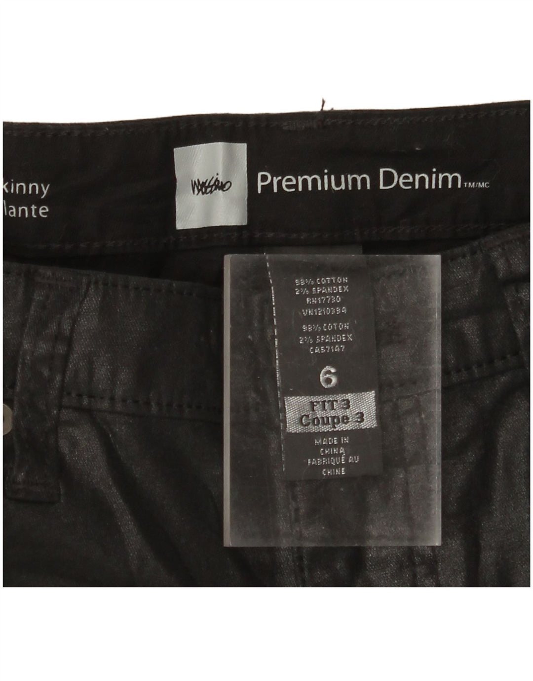 MOSSIMO Pantalones casuales ajustados para mujer US 6 Medium W30 L32 Algodón negro