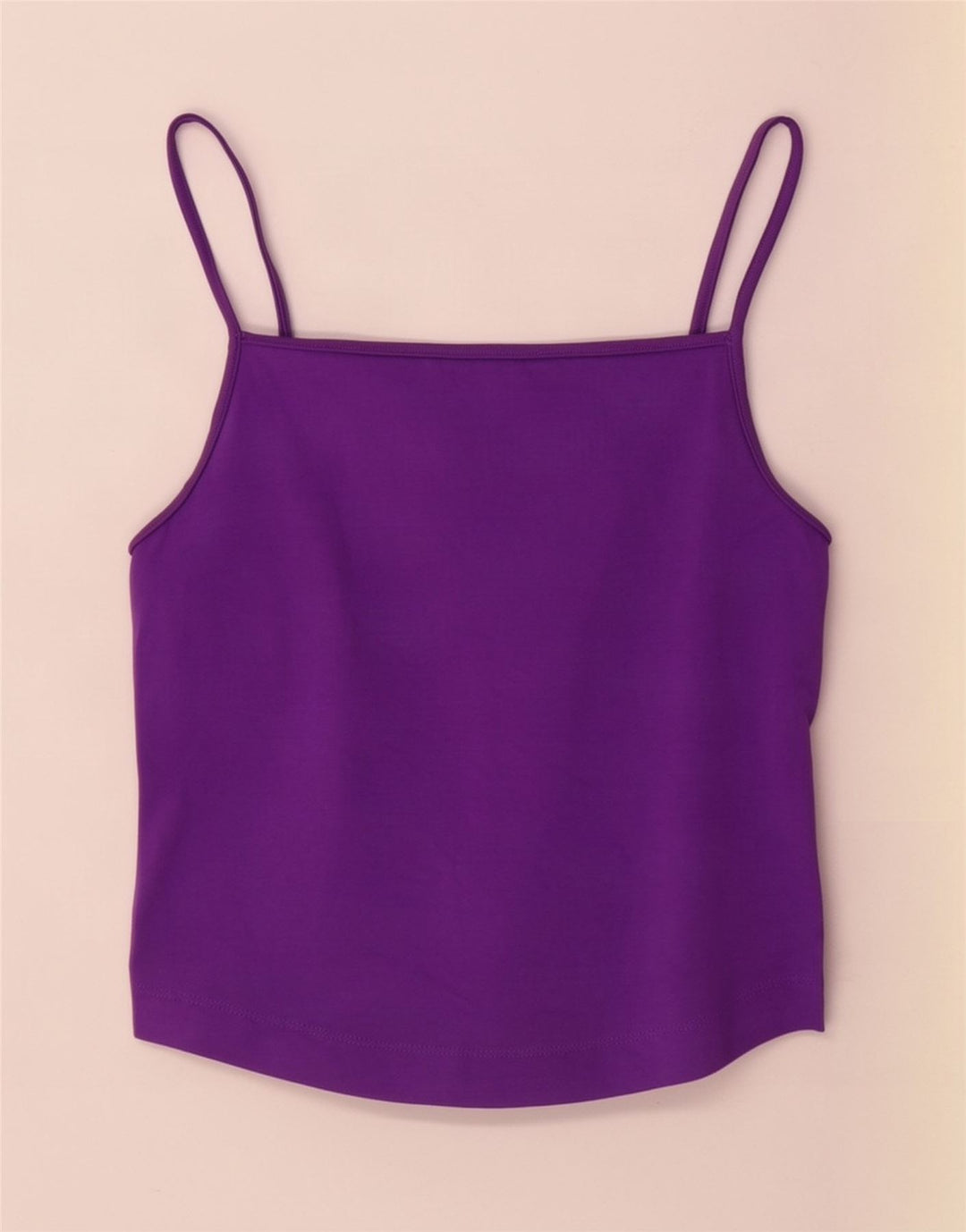 Zara Mujer Cami Top UK 44 Grande Algodón Púrpura