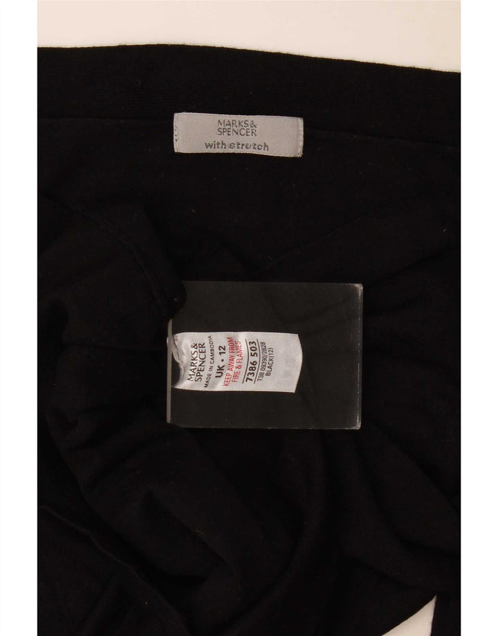 Marks & Spencer Top para mujer manga 3/4 UK 42 Viscosa negra mediana