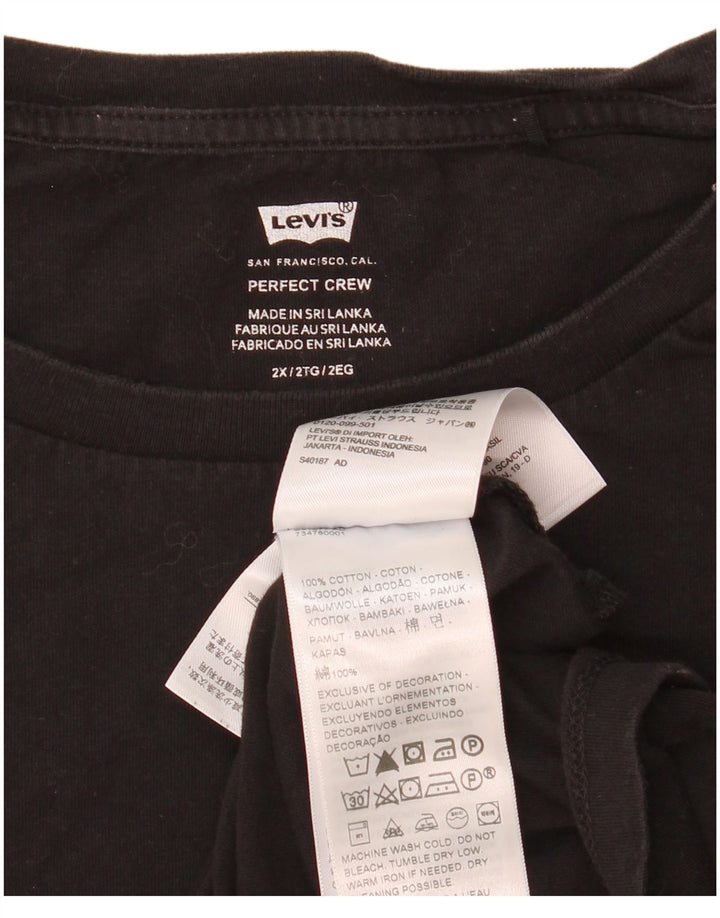 Levi's Camiseta para hombre Top 2XL Algodón negro