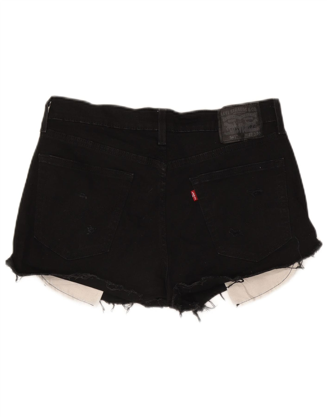 Levi's Mujer 541 Shorts De Mezclilla W32 Grande Algodón Negro