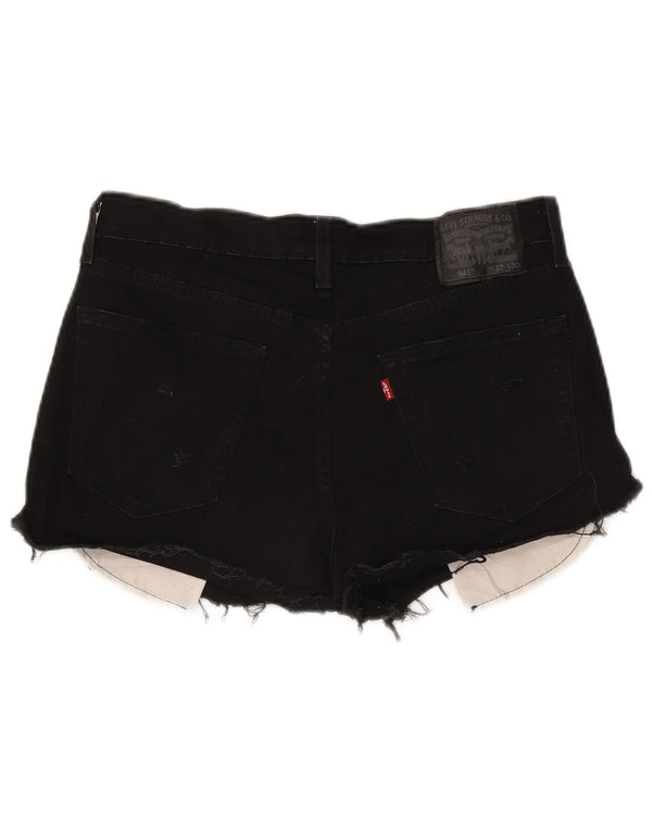 Levi's Mujer 541 Shorts De Mezclilla W32 Grande Algodón Negro