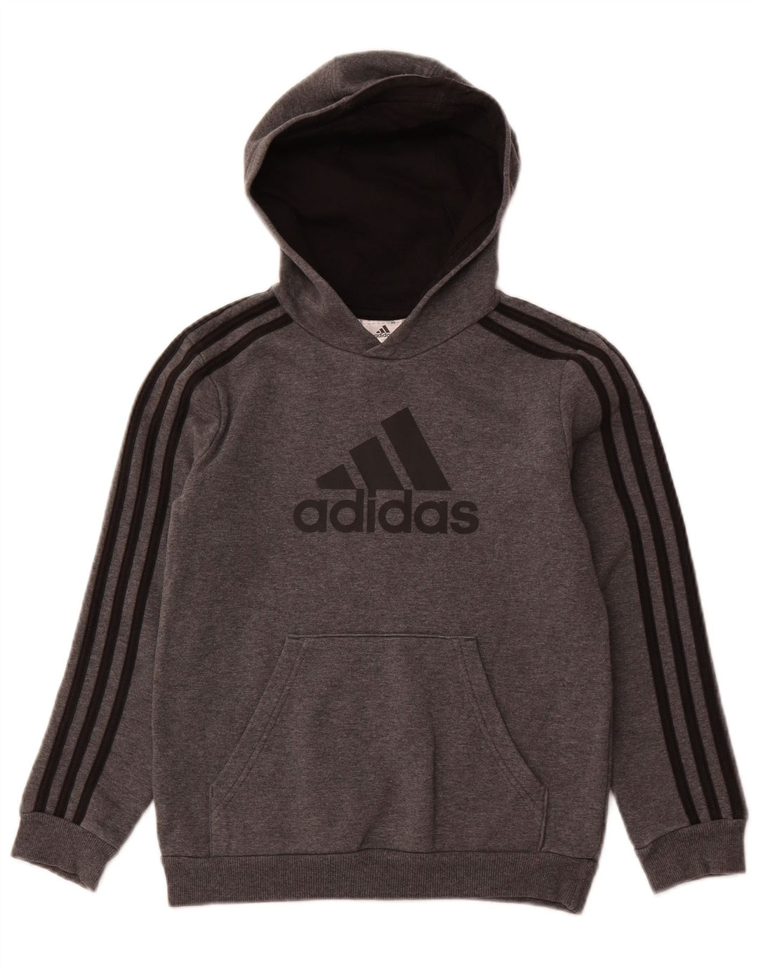 ADIDAS Jersey con capucha para niño, 9-10 años, algodón gris