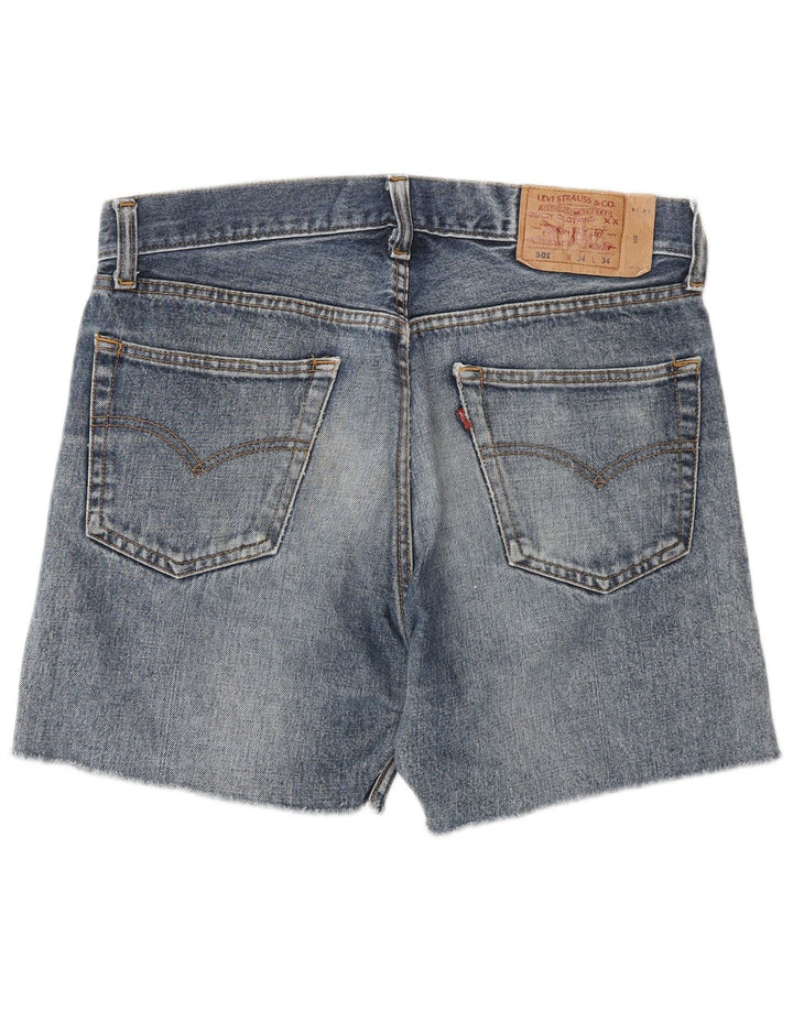 LEVI'S Mens 501 pantalones cortos de mezclilla W34 algodón azul grande
