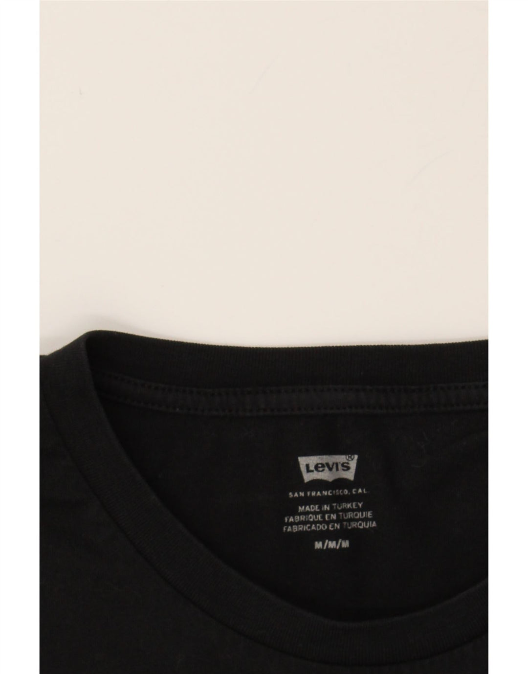 LEVI'S Womens Graphic T-Shirt Top UK 14 Medium Black Cotton Vintage Levi's and Second-Hand Levi's from Messina Hembry 