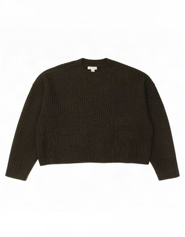 Topshop Suéter tipo jersey con cuello barco de gran tamaño para mujer UK 10 Small Green