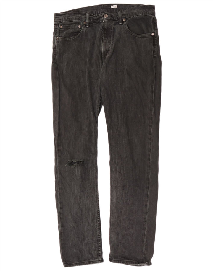 Vaqueros rectos desgastados para hombre Levi's W33 L32 Algodón negro
