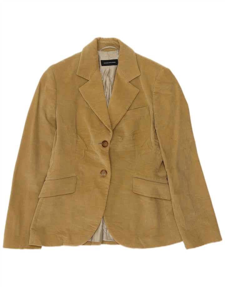 Massimo Dutti Chaqueta Blazer De Pana De 2 Botones Para Mujer EU 42 Large Beige