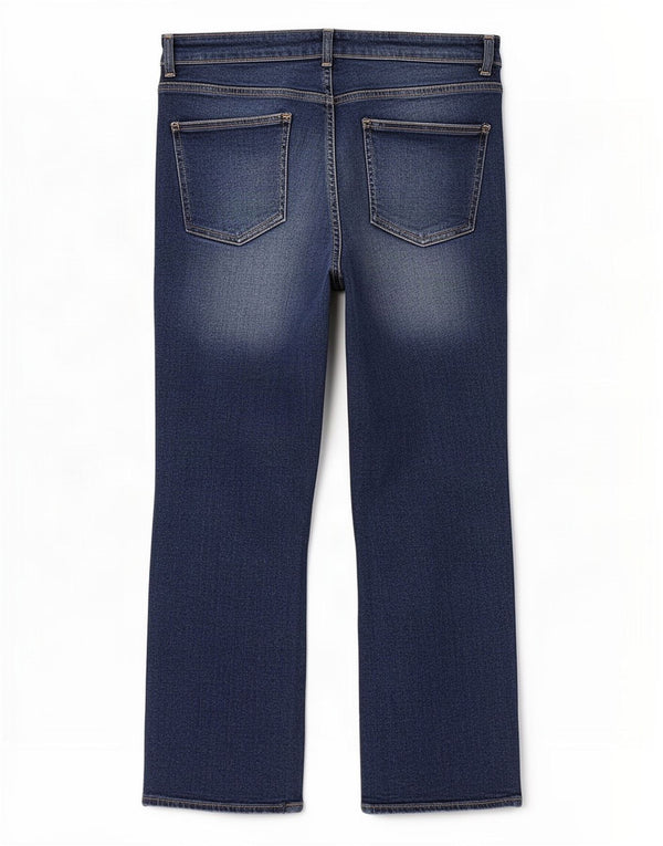 Zara Vaqueros Rectos Mujer EU 46 2XL W36 L26 Azul