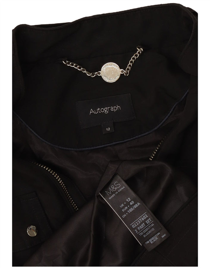 Marks & Spencer - Chaqueta utilitaria para mujer, talla 40, talla mediana, color negro