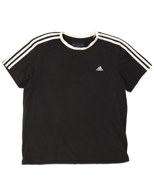 Adidas Camiseta Mujer Top UK 16/18 Grande Negro Algodón