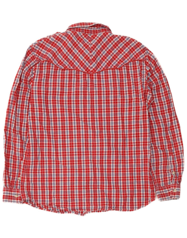 Wrangler Camisa Regular Fit Hombre XL Algodón A Cuadros Rojos