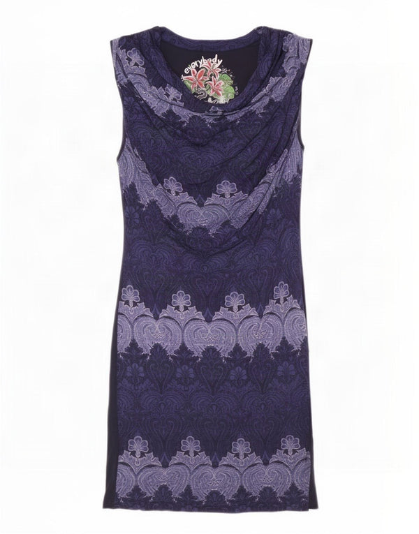 Desigual Vestido tubo para mujer UK 40 XL Azul marino Paisley
