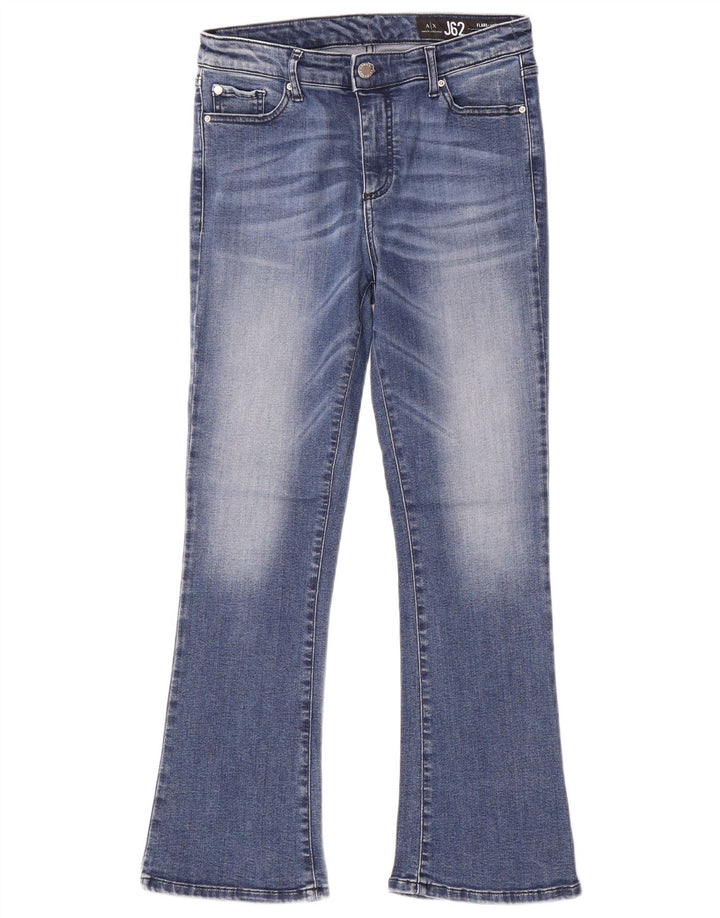 Armani Exchange Vaqueros Capri Acampanados Mujer W30 L27 Algodón Azul