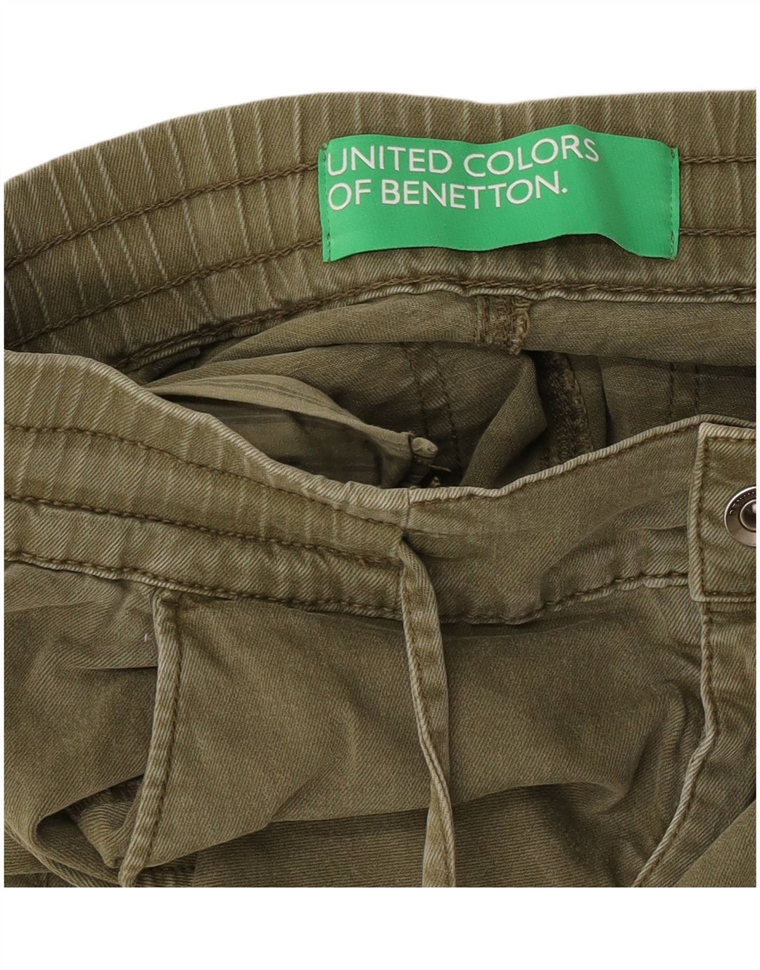 Benetton Pantalón Cargo Joggers Mujer W30 L25 Caqui