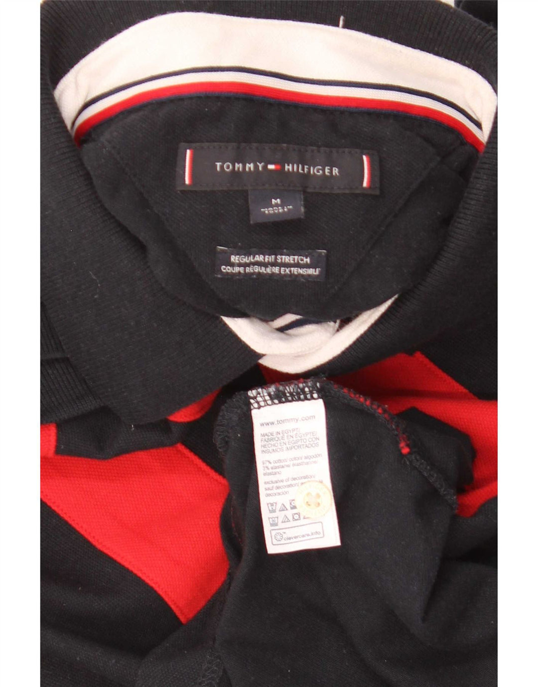 Tommy Hilfiger Polo De Corte Regular Para Hombre Color Block Azul Marino Medio