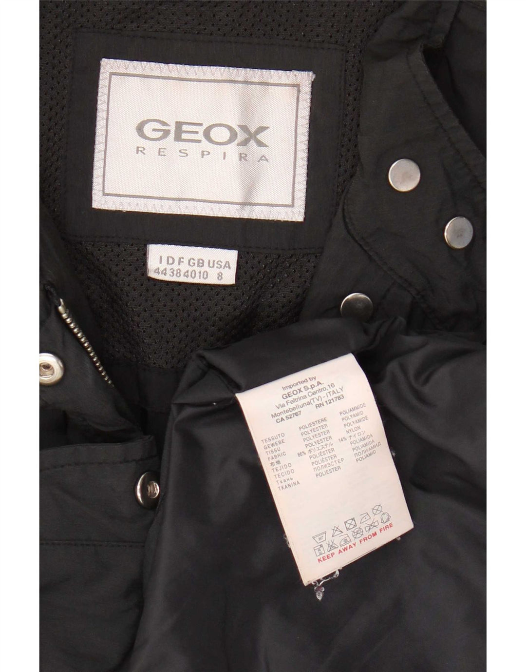 Geox Mujer Respira Utility Jacket UK 40 Small Black Poliéster