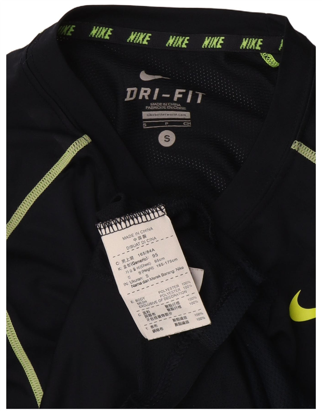 Camiseta Nike Dri Fit para hombre Top Small Azul marino Poliéster
