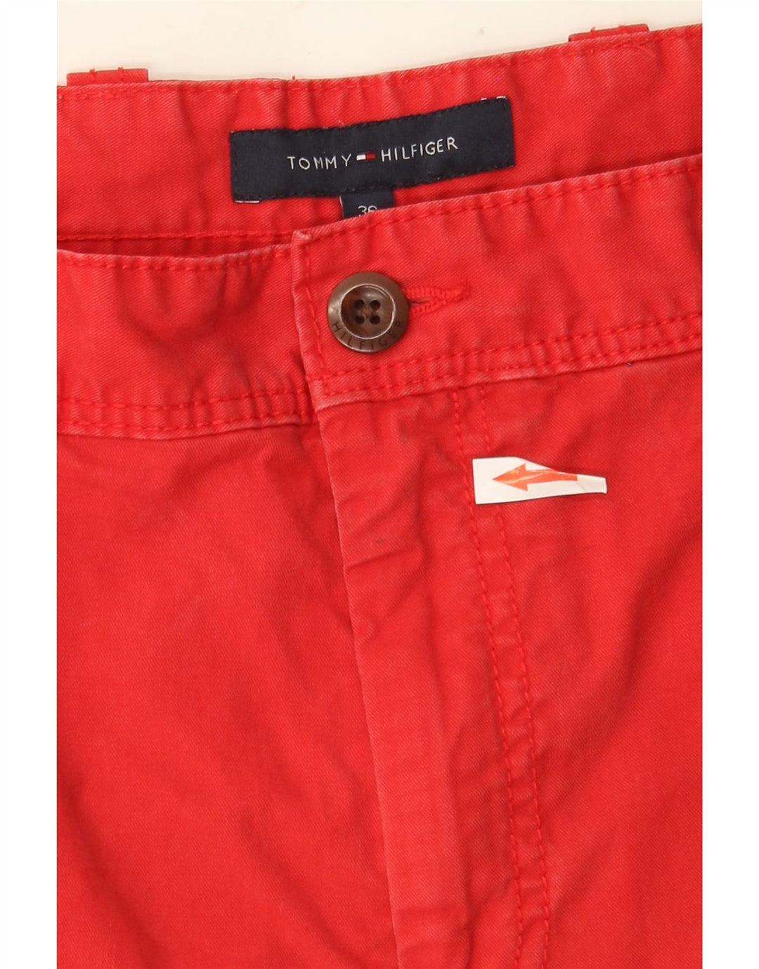 TOMMY HILFIGER Pantalones cortos cargo para hombre W36 Algodón rojo grande