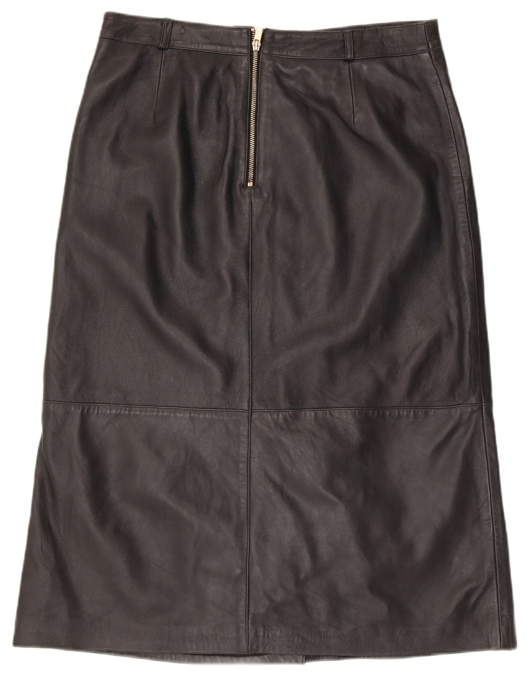 MINT VELVET Falda de cuero para mujer UK 40 Grande W34 Cuero negro