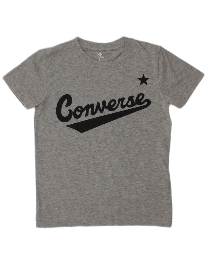 Converse Camiseta gráfica para niño Top 5-6 años Algodón Gris Medio