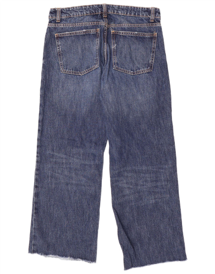 Zara Jeans De Pierna Ancha Para Mujer EU 40 Medium W30 L29 Algodón Azul