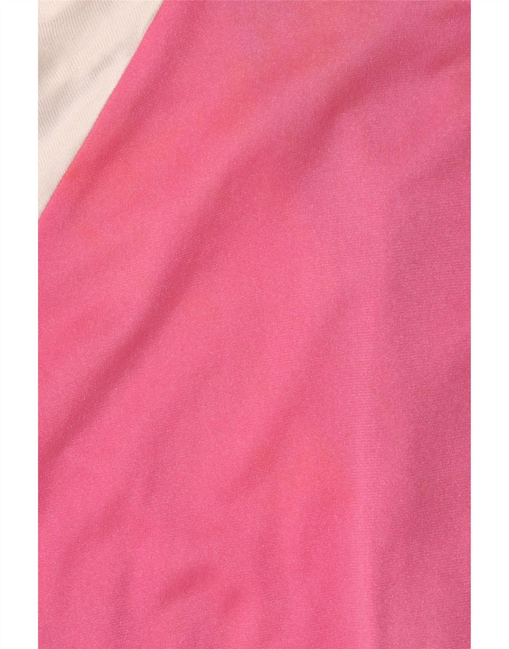 ASICS Chaqueta superior de chándal gráfico para mujer IT 46 Large Pink Colourblock