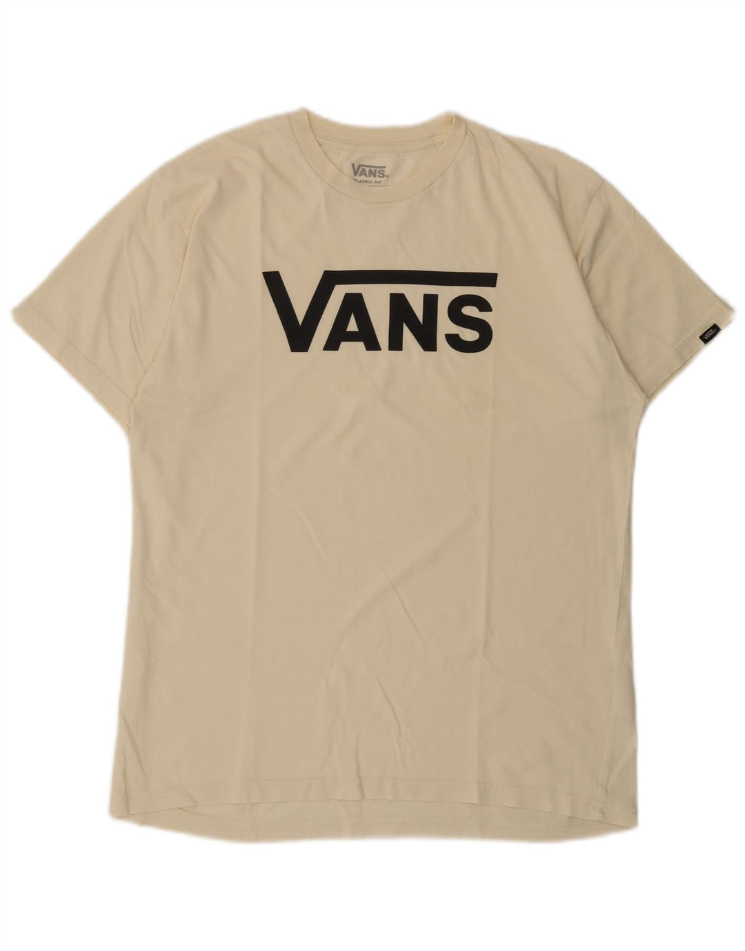 Vans Camiseta con gráfico de ajuste clásico para hombre Top mediano de algodón blanco roto