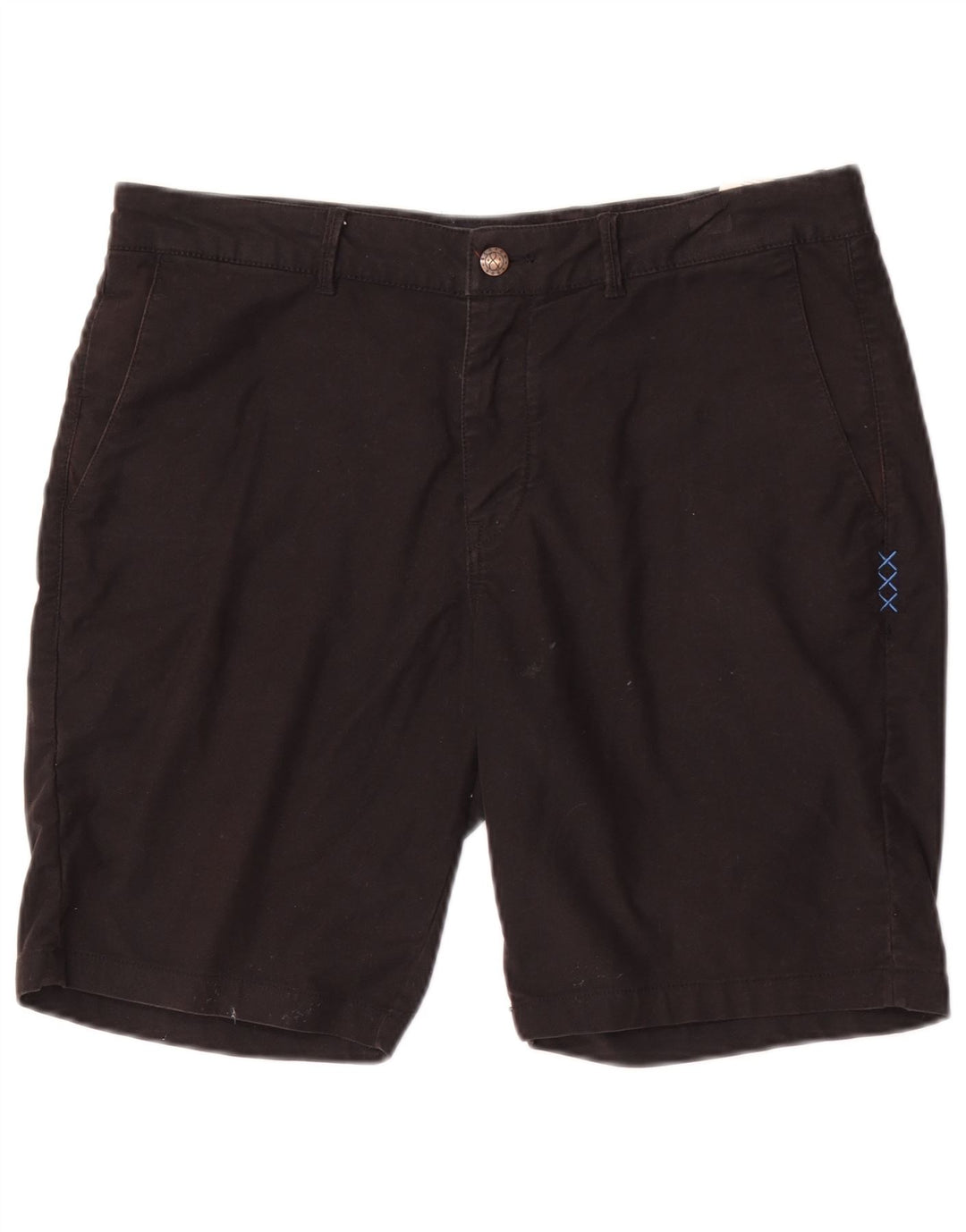 Scotch & Soda Pantalones cortos chinos para hombre W32 Large Algodón negro