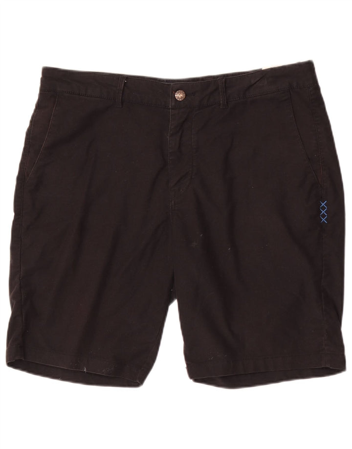 Scotch & Soda Pantalones cortos chinos para hombre W32 Large Algodón negro