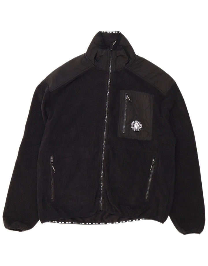 DKNY Chaqueta polar para hombre UK 38 Mediana Negro Poliéster