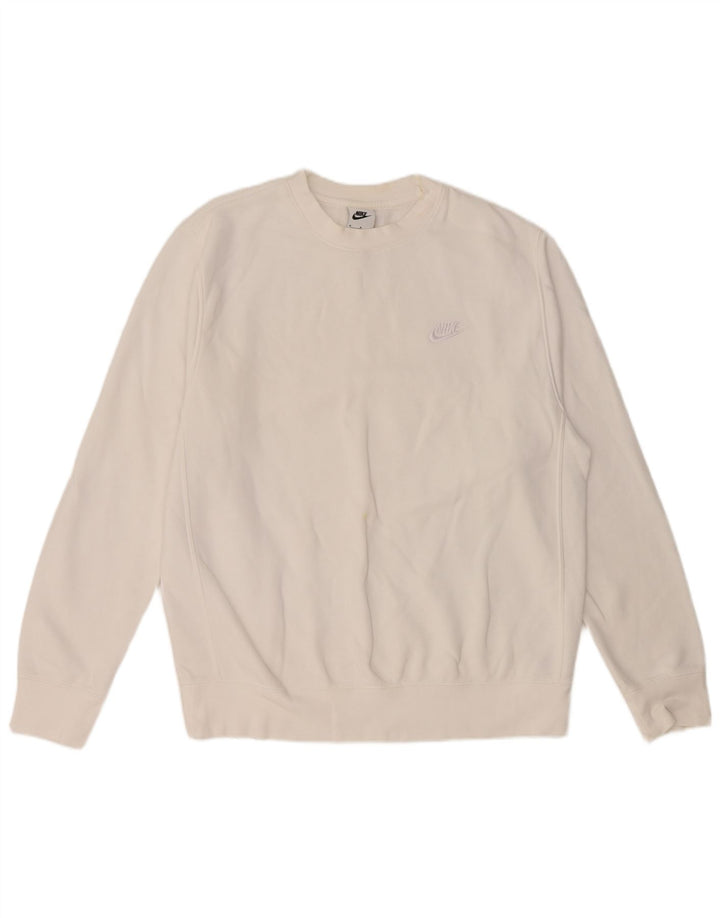 NIKE Sudadera Jumper Medium Blanco Algodón Hombre