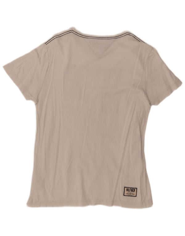 TOMMY HILFIGER Camiseta gráfica para hombre Top Medium White