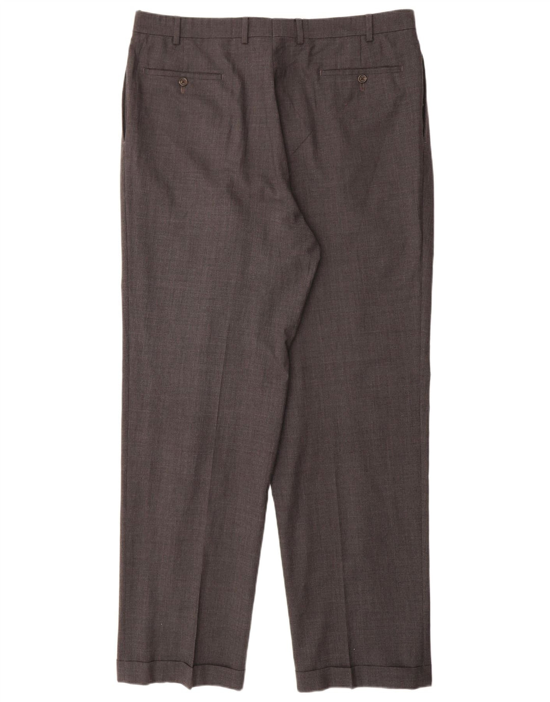 RALPH LAUREN Pantalón de traje con pinzas Total Comfort para hombre W38 L34 Algodón gris