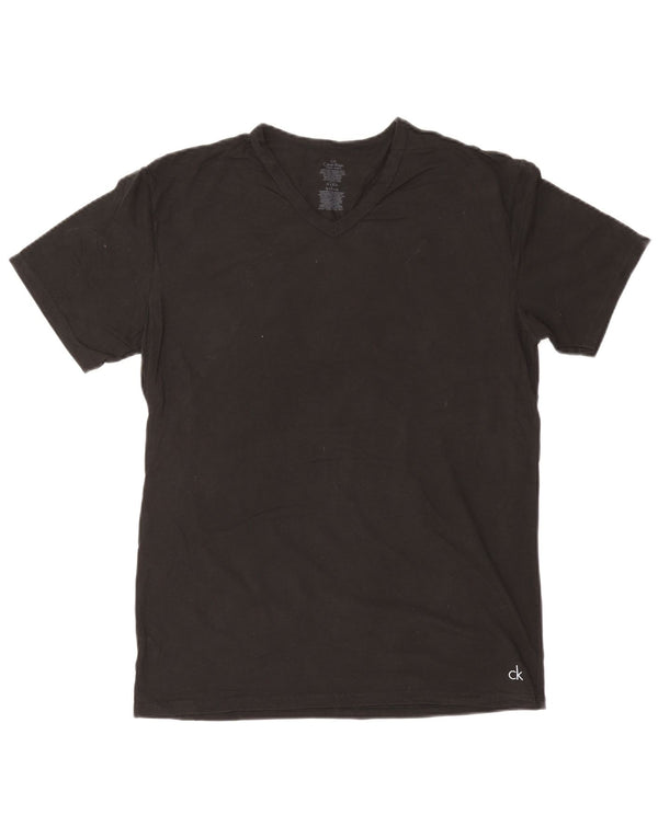 CALVIN KLEIN Camiseta para hombre Top Grande Negro Algodón
