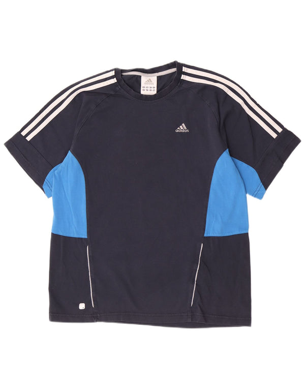 Adidas Camiseta Regular De Manga Corta Para Hombre Top Small Azul Marino Colorblock