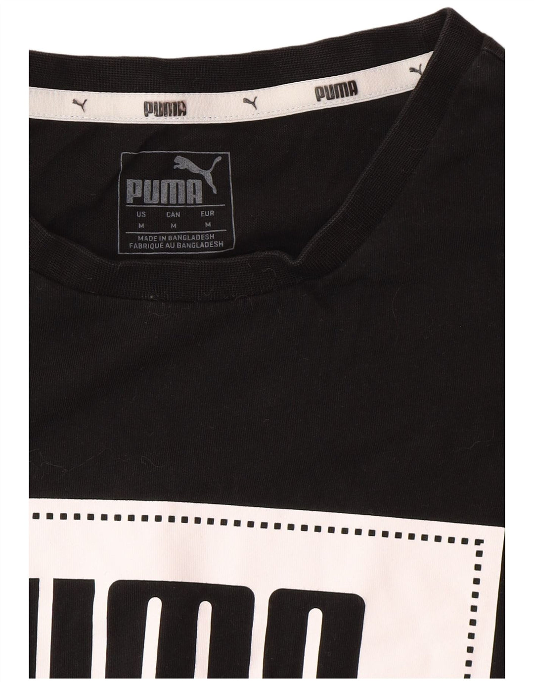 PUMA Camiseta gráfica para hombre Top mediano negro