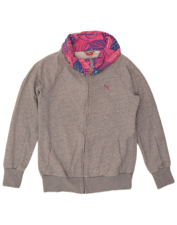 PUMA Chaqueta de chándal para mujer UK 12 Algodón floral gris medio